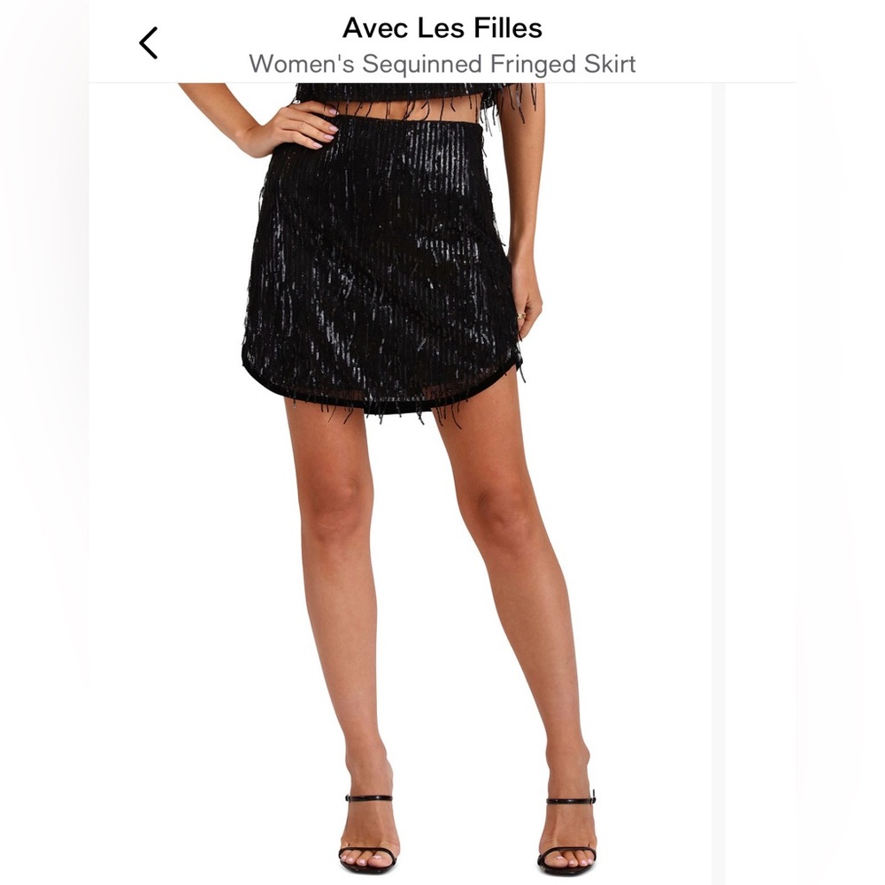 AVEC LES FILLES Mini Skirt sequins